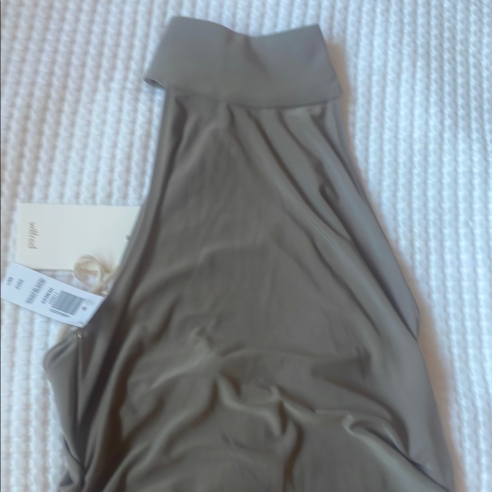 Elegant Taupe Aritzia Sleeveless Dress